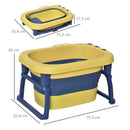 HOMCOM Baby Bath Tub - Yellow & Blue