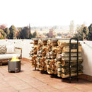 Outsunny Steel Firewood Log Rack, 300 kg Indoor Outdoor Fireplace Log Holder
