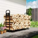 Outsunny Steel Firewood Log Rack, 300 kg Indoor Outdoor Fireplace Log Holder