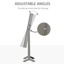 HOMCOM Mirrored Jewellery Cabinet W/ LED Light Lockable Jewellery Armoire Grey