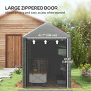 Outsunny 1.2 x 1.8m Portable Garden Shed for Motorbikes, Garden Tools, Bikes