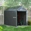 Outsunny 1.2 x 1.8m Portable Garden Shed for Motorbikes, Garden Tools, Bikes