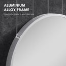 HOMCOM Oval Bathroom Mirror, Modern Wall Tempered Glass Mirror, 60 x 90cm