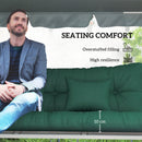 Outsunny Outdoor Seat Cushions Back Cushion with 2 Pillows, Seat Pads