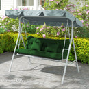 Outsunny Outdoor Seat Cushions Back Cushion with 2 Pillows, Seat Pads