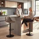 HOMCOM Bar Stools Set Of 2, Modern Swivel Barstools For Dining Room, Brown