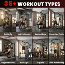 SPORTNOW Home Gym Smith Machine with 65kg Weight Stack