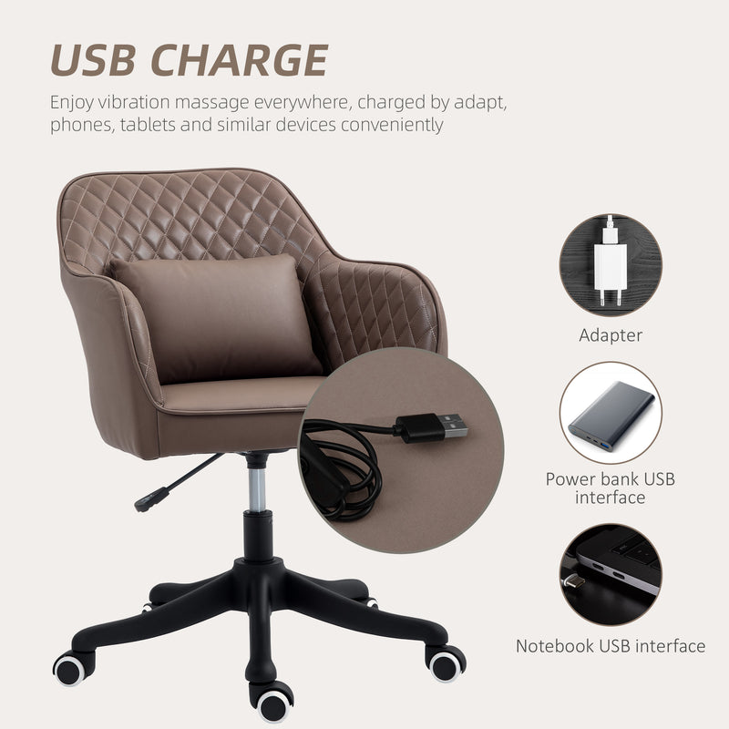 Vinsetto Office Chair with Rechargeable Vibration Massage