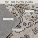 HOMCOM Flannel Non-Slip Washable Rug for Living Room,