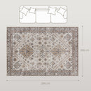 HOMCOM Flannel Non-Slip Washable Rug for Living Room,