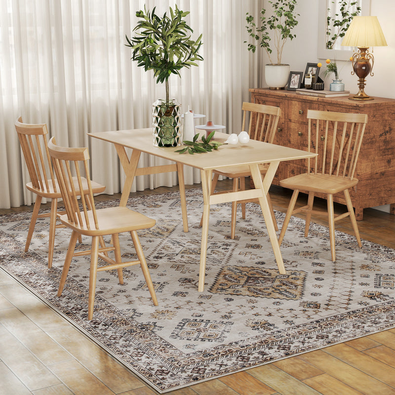 HOMCOM Flannel Non-Slip Washable Rug for Living Room,