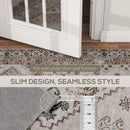 HOMCOM Flannel Non-Slip Washable Rug for Living Room,