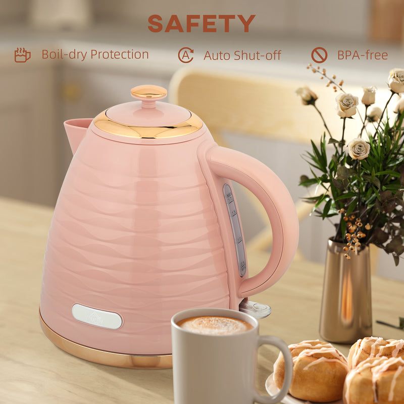 HOMCOM Electric Kettle, Fast Boil, 1.7L, 3kW, Swivel,