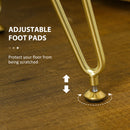 HOMCOM Woven Velvet Foot Stool With Steel Legs For Living Room, Cream White