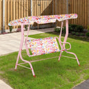 Outsunny Kids 2 Seater Garden Swing Chair  - Pink