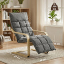 HOMCOM Accent Chair, Leisure Lounge Chair Armchair with Footrest, Grey