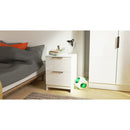 Paris Ready Assembled Bedside Table with 2 Drawers  - White Matt