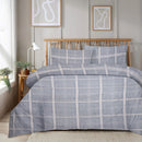 Paris Check Duvet Set Grey