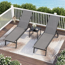 Patio Recliner Chaise Lounge Chair with Wheels and 6-Level Adjustable Backrest