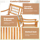 Patio Acacia Wood Bench Wooden 2-Person Outside Chair
