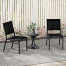 Patio Armless Chair with Breathable Seat and Backrest-2 Pieces