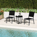 Patio Armless Chair with Breathable Seat and Backrest-1 Piece