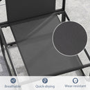 Patio Chairs Set Of 2 With Removable Cushions And Adjustable Foot Pads-Grey