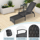 Patio Chaise Lounge with 5-Level Adjustable Backrest