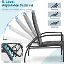 Patio Chaise Lounge with 5-Level Adjustable Backrest