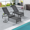 Patio Chaise Lounge with 5-Level Adjustable Backrest