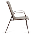 2 Piece Patio Outdoor Camping Chairs Set with Breathable Fabric-Grey