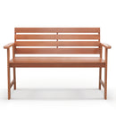 Patio Hardwood Bench with Breathable Slatted Seat
