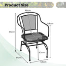Patio Rocking Chairs Set of 4 Cozy Rockers with Metal Mesh Backrest and Seat