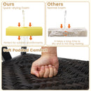 Patio Table and Chairs Set with Quick-Drying Foam for Porch and Balcony-Brown