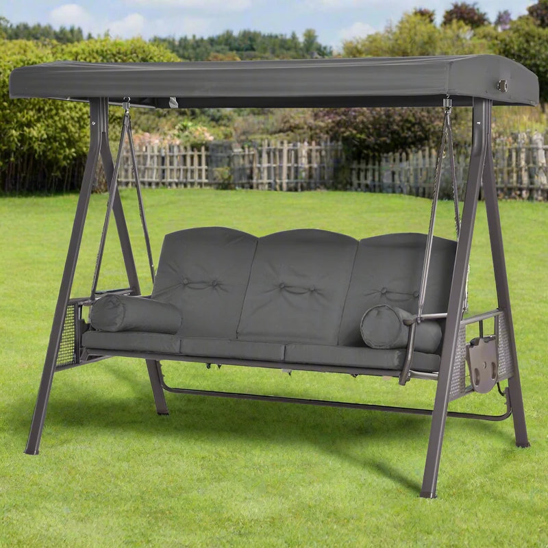 Outsunny Garden Swing Seat Seater Grey - Main Image