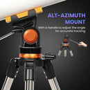 Outsunny Refractor Astronomy Telescope with Aperture, Carry Bag, White