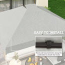 Outsunny Gazebo Roof Replacement UV50+ Waterproof 3x3(m) White