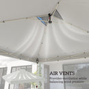 Outsunny Gazebo Roof Replacement UV50+ Waterproof 3x3(m) White