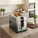 HOMCOM 2 Slice Toaster with 7 Browning Levels, Reheat, Defrost and Cancel