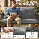 Outsunny 2-Seater Rattan Swing Chair, Outdoor Garden Hanging Swing Seat