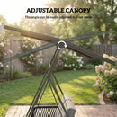 Outsunny 2-Seater Rattan Swing Chair, Outdoor Garden Hanging Swing Seat