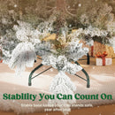 HOMCOM Christmas Tree With Flocked Realistic Tips, Hinged Xmas Tree