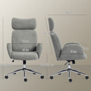 HOMCOM Office Chair With Adjustable Headrest, Comfy Desk Chair, Dark Grey