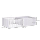 PawHut Wooden Dog Pen Pet Playpen 7 Panels Puppy Pen for Indoors - White