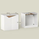 HOMCOM Under Sink Cabinet, Bathroom Sink Cabinet for Basin without Pedestal