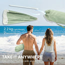Outsunny 1.8 m Beach Umbrella Parasol with Sand Anchor, 30 Tilt, Green
