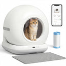 PawHut 72L Self Cleaning Cat Litter Tray App Control For Multiple Cats