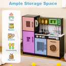 Play Kitchen Toy Set with Oven and Washing Machine for Aged 3+ Years Old-Black