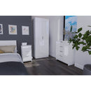 Paris Ready Assembled Deep Chest of Drawers with 3 Drawers  - White Matt