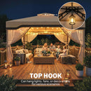 Outsunny 3 x 3.6 m Garden Gazebo with Shelves, UPF50+ Permanent Gazebo